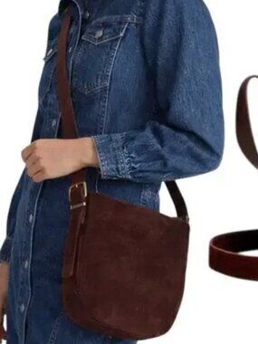 Madewell The Essential Mini Bucket Tote Chocolate Raisin Brown Suede